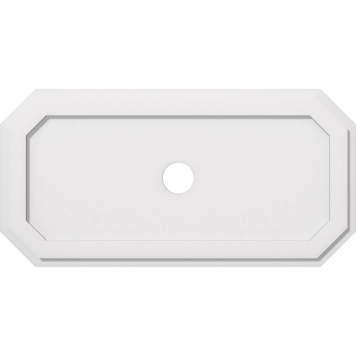 Ekena Millwork Cmp34X17Ed 03000 Emerald Architectural Grade Pvc Contemporary Urethane Ceiling Medallions 34''W X 17''H X 3''Id X