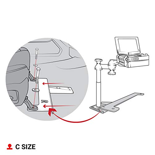Ram Mounts No-Drill Laptop Mount For 19-23 Chevy Silverado + More Ram-Vb-203-Sw1 Compatible With 10 To 16 Wide Laptops