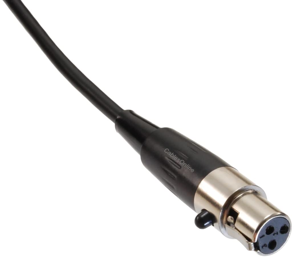 Cablesonline 10Ft Mini Xlr 3 Pin Male To Mini Xlr 3 Pin Female Pro Microphone Cable, Xm 010