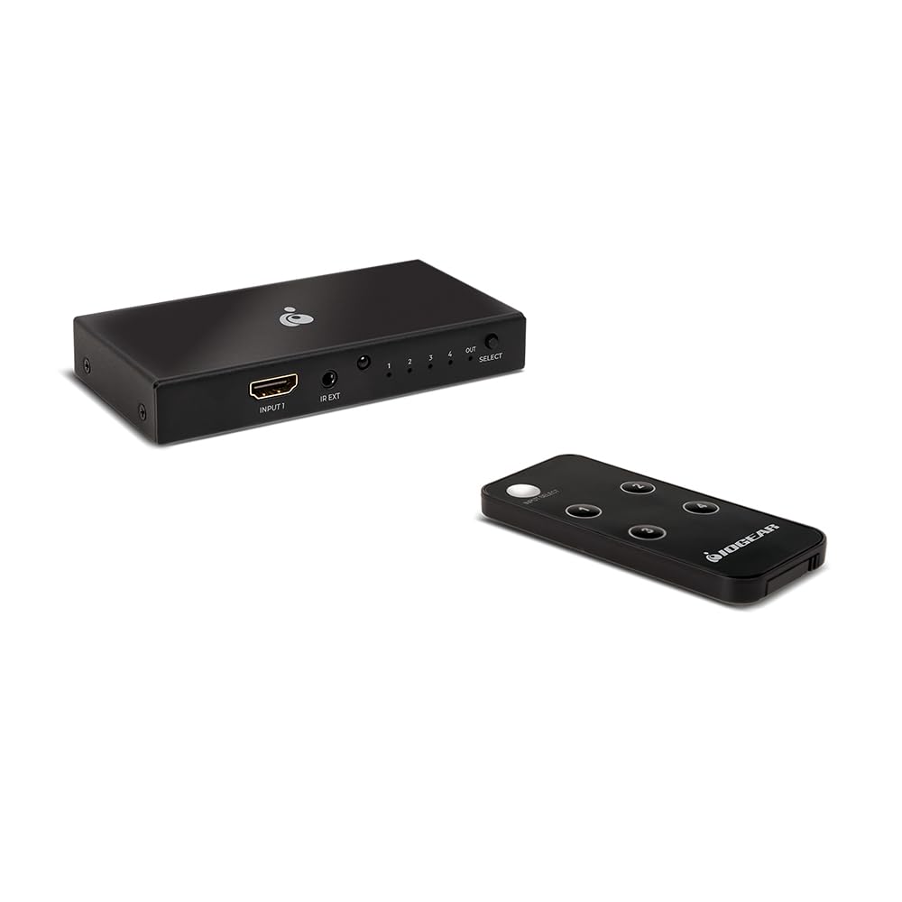 IOGEAR 4-Port 8K UltraHD HDMI Switch, GHDSW8K4