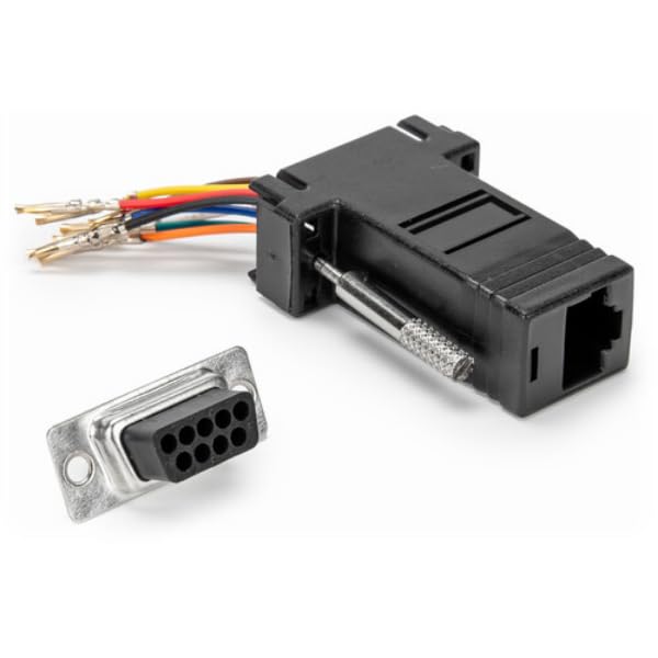 Premium Db9 To Rj45 Modular Adapter F/F - Convert Db9 Male Into An Rj45 Female C