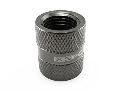 Xspc G1/4'' Female To Female Rotary Fitting, Black Chrome, 4 Pack