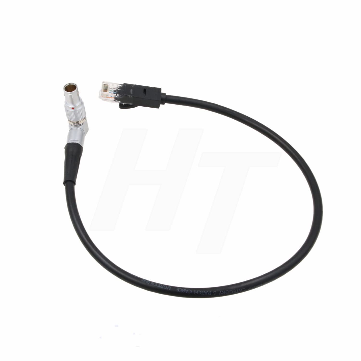 Hangton Teradek Colr Cat5E Ethernet Rj45 Cable To Arri Alexa Mini Camera 10 Pin Connector (40 Cm, Rotate Right Angle 10Pin)
