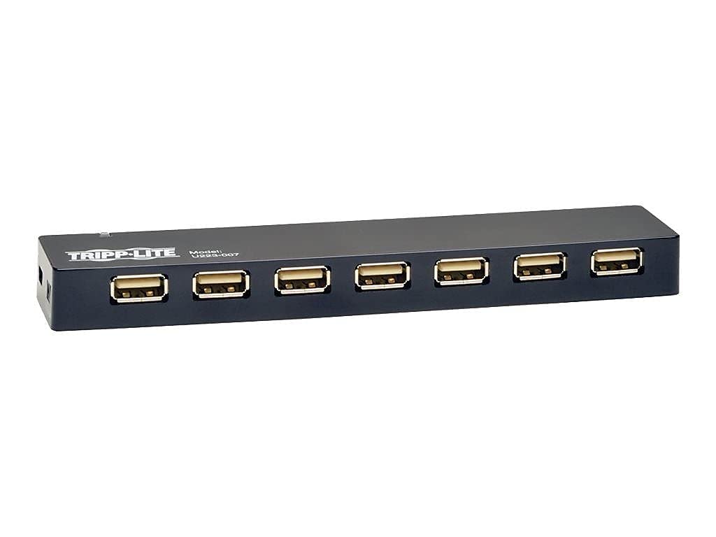 TRIPP LITE 7-Port USB 2.0 Mobile Hi-Speed Hub Notebook Laptop (U223-007),Black
