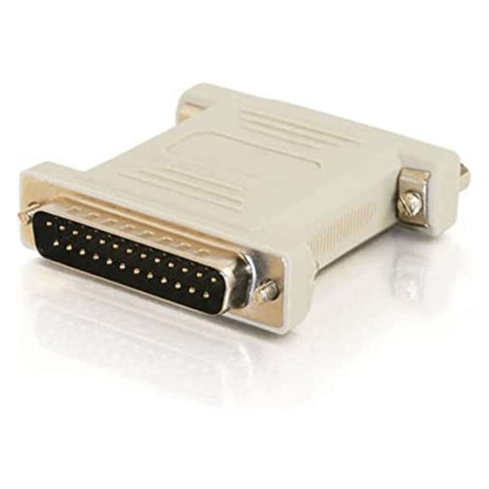 C2G 02469 Db25 Male To Db25 Female Serial Rs232 Null Modem Adapter, Beige