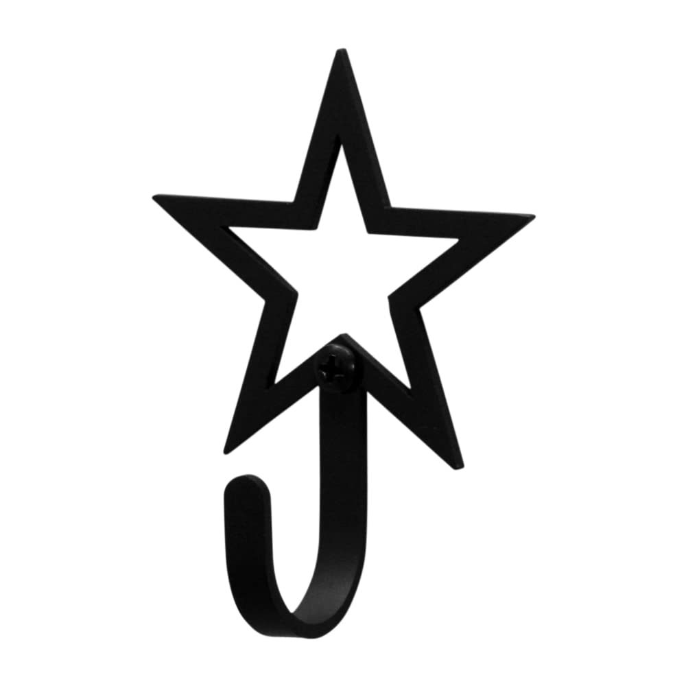 Village Wrought Iron XSmall Star Outline Wall Hook Decorative XSmall