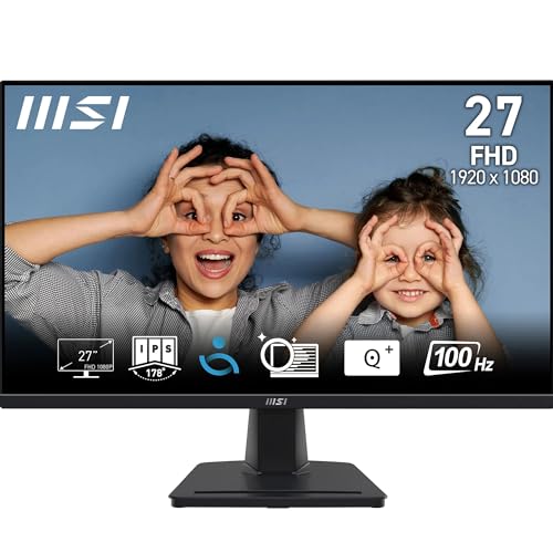 Msi Pro Mp275 27 Inch Full Hd Office Monitor  1920 X 1080 Ips Panel, 100 Hz, EyeFriendly Screen, BuiltIn Speakers, TiltAdjus