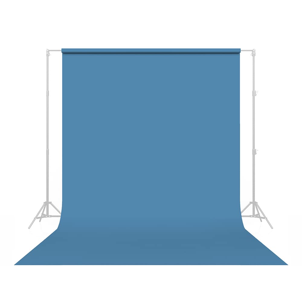 Savage Seamless Paper Photography Backdrop   Color #30 Gulf Blue, Size 107 Inches Wide X 36 Feet Long, Backdrop For Youtube Videos, Streaming, Interviews And Portraits   Made In Usa