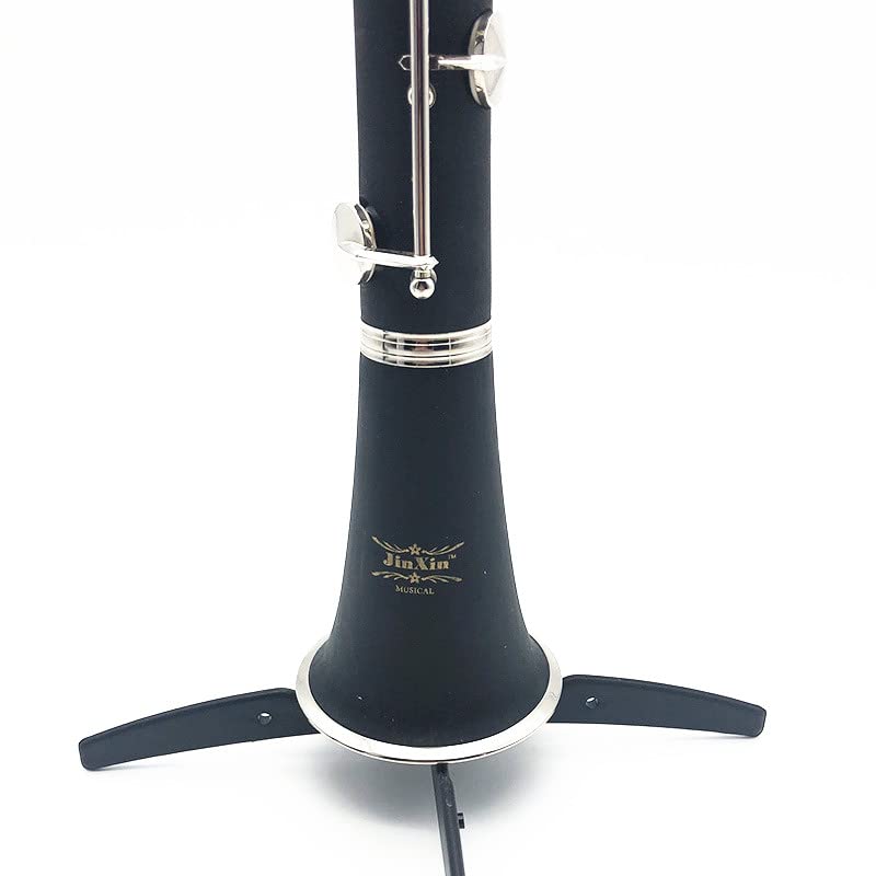Tuoren Bb Clarinet Stand Holder Portable Detachable Tripod Holder Stand For Clarinet Wind Instrument Black
