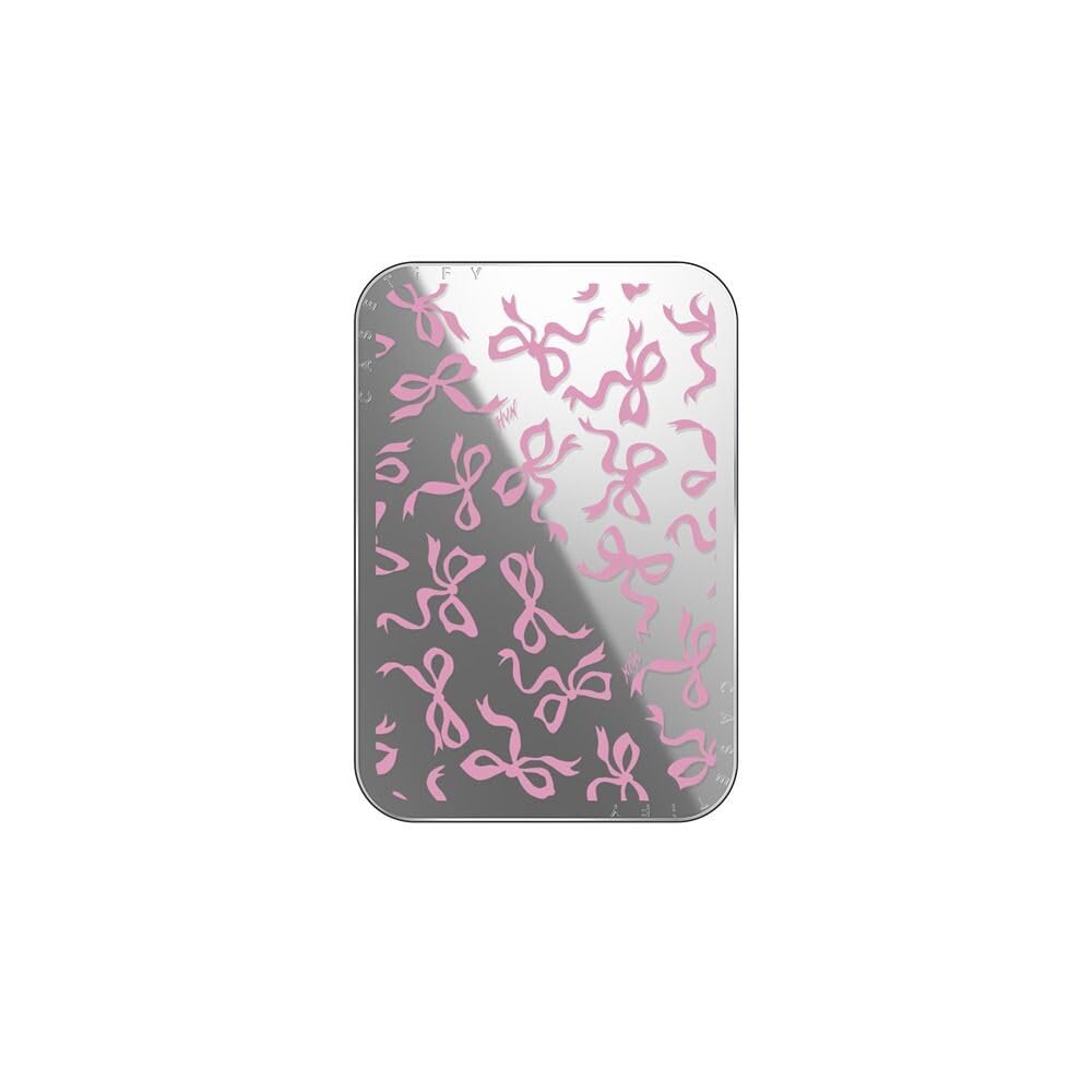 CASETiFY Snappy Card Holder Stand Compatible with Magsafe - Bows - Silver Mirror