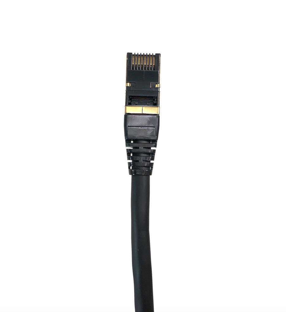 Micro Connectors 25 Feet Cat8 Sftp Rj45 Patch 26Awg Cable Black (E12 025B)