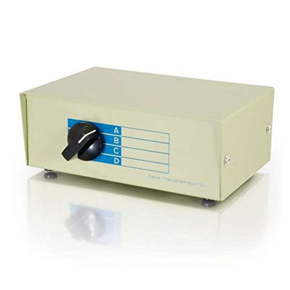 C2G 03292 4 Port Db25 Manual Switch Box, Beige 7 Inch