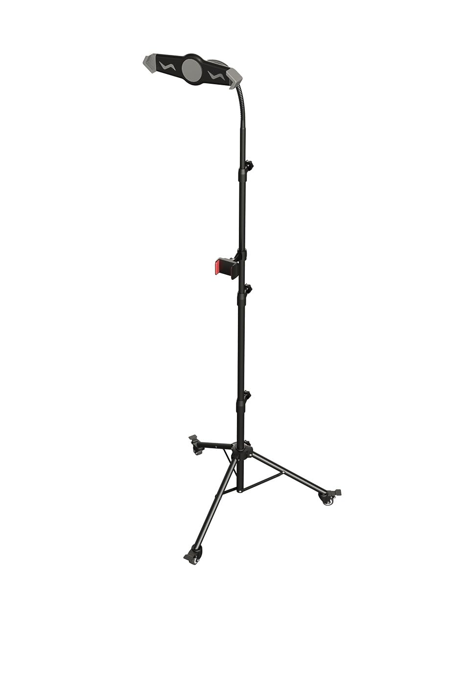 Mount Plus TB F01 Gooseneck Floor Tripod Stand with Wheel for iPhone, iPad, iPad Pro and Other Tablets Size 9' to 15' with 360� Rotating