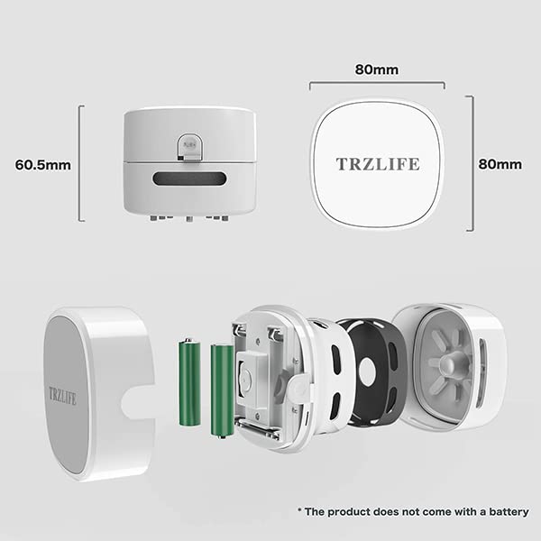 Trzlife Desk Vacuum, Upgraded Version Of Mini Desk Vacuum Cleaner Aa Battery More Durable Desk Accessory Sucks Tiny Items And Cr