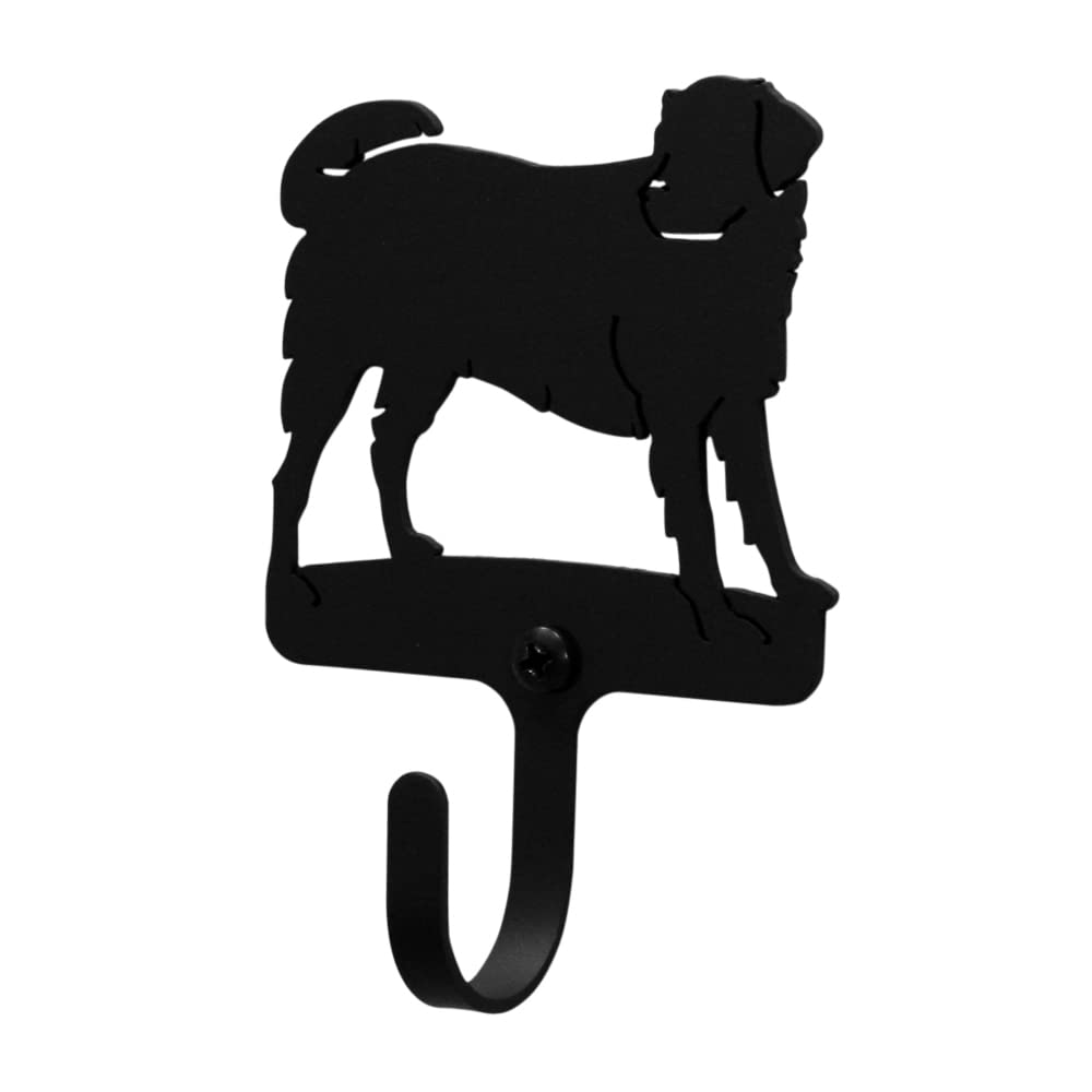 Village Wrought Iron Dog Wall Hook Decorative Small