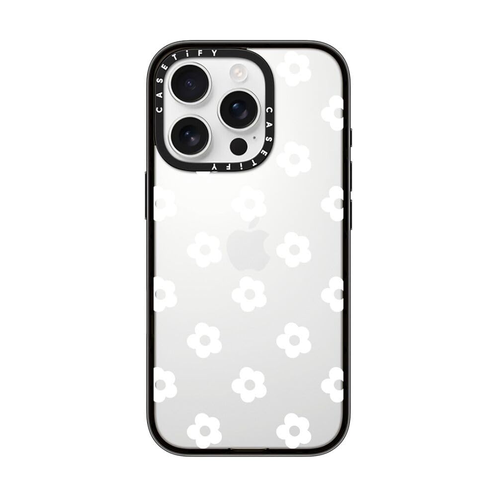 Casetify Compact Case For Iphone 16 Pro [Lightweight / 4 Ft. 2X Military Grade Drop Protection/Slim]   Ditsy Daisies   White   C