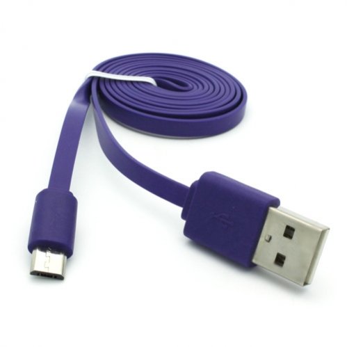 Premium Purple 3Ft Flat Usb Cable Charging Cord Data Sync Wire For Boost Mobile Kyocera Jitterbug Touch   Boost Mobile Lg Mach