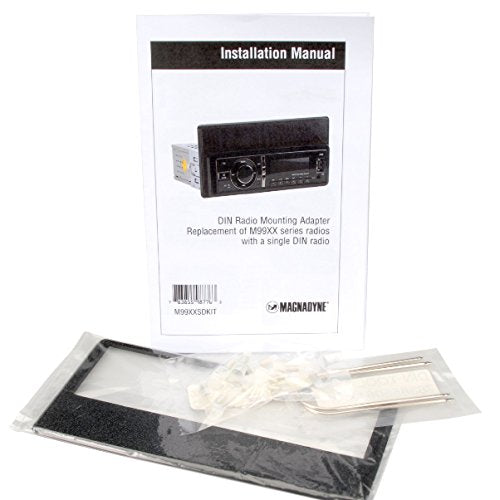 Magnadyne Rv Car Radio Mounting Kit 1.5 Din To 1 Din Adaptor   Black