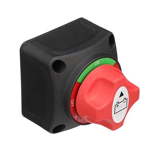 Attwood 14233 7 Battery Switch     On/Off Power Switch For Single Battery, Removable Control Knob, 12  To 50 Volt Dc