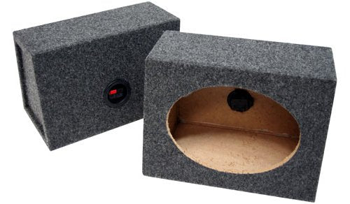 American Sound Connection Car Audio Custom 6'' X 9'' Sealed Speaker Wedge Gray Carpet Enclosure Unloaded Box