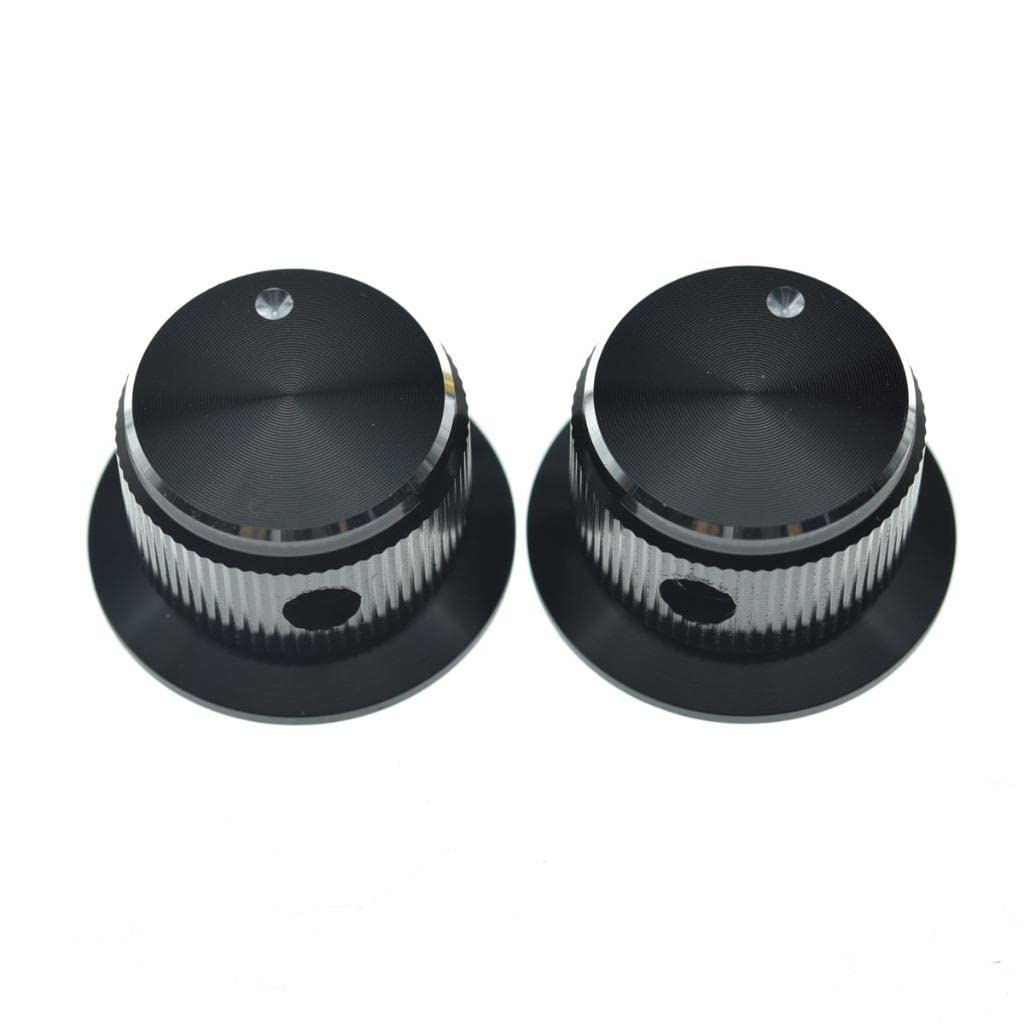 3 Pack Set Screw Style Aluminium Potentiometer Knobs 1/4'' Universal Top Hat Knobs Bell Volume Tone Control Knobs For Guitar/Bas