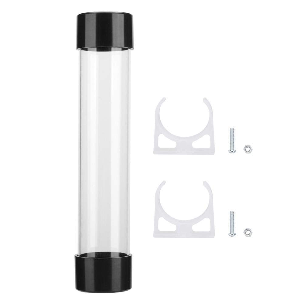 Ashata Cylinder Water Cooling, 240Mm Transparent Fast Cooling Water, G1 / 4 Thread Heat Exchanger Water Cooling Reservoir Radiat