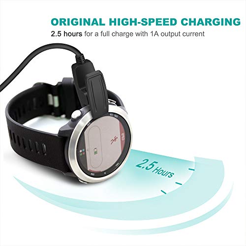 Tusita Charger Compatible With Garmin Forerunner 35 35J 230 235 630 645 Music 735Xt, Approach G10 S20, Vivomove Hr, Foreathlete