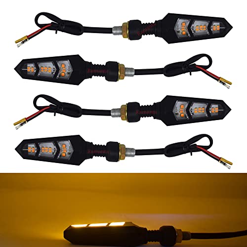Ramanta Bike Indicators 6 Leds Flexible Ktm Style Sleek Bike Led Indicators Motorbike Turn Signal Lights High Bright Bulbs Blink