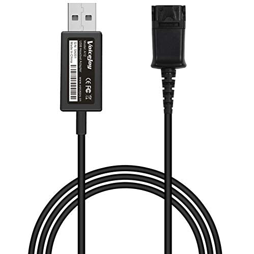Voicejoy Call Center Office Headset Quick Disconnect Qd Cable To Usb Plug Adapter For Plantronics Headset Qd Connector Plug To Any Computer Laptop Voip Softphone