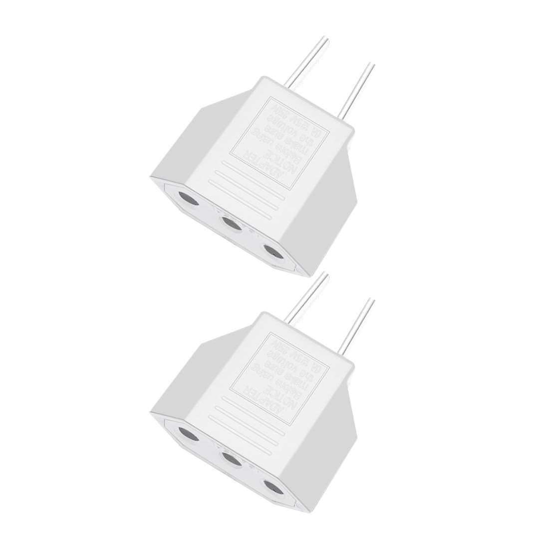 Jorindo (White 2Pcs) Usa Plug To Eu Socket