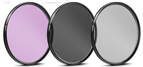 55Mm And 58Mm Multi Coated 3 Piece Filter Kit (Uv Cpl Fld) For Nikon D3500, D5600, D3400 Dslr Camera With Nikon 18 55Mm F/3.5 5.