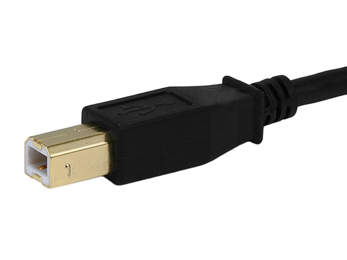 Monoprice Usb A Male To Usb B Male 2.0 Cable   28/24Awg, Shielded, Gold Plated, 15 Feet, Black