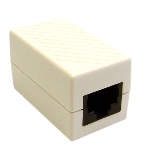 Cat6 Coupler, White, Rj45 Female, Unshielded