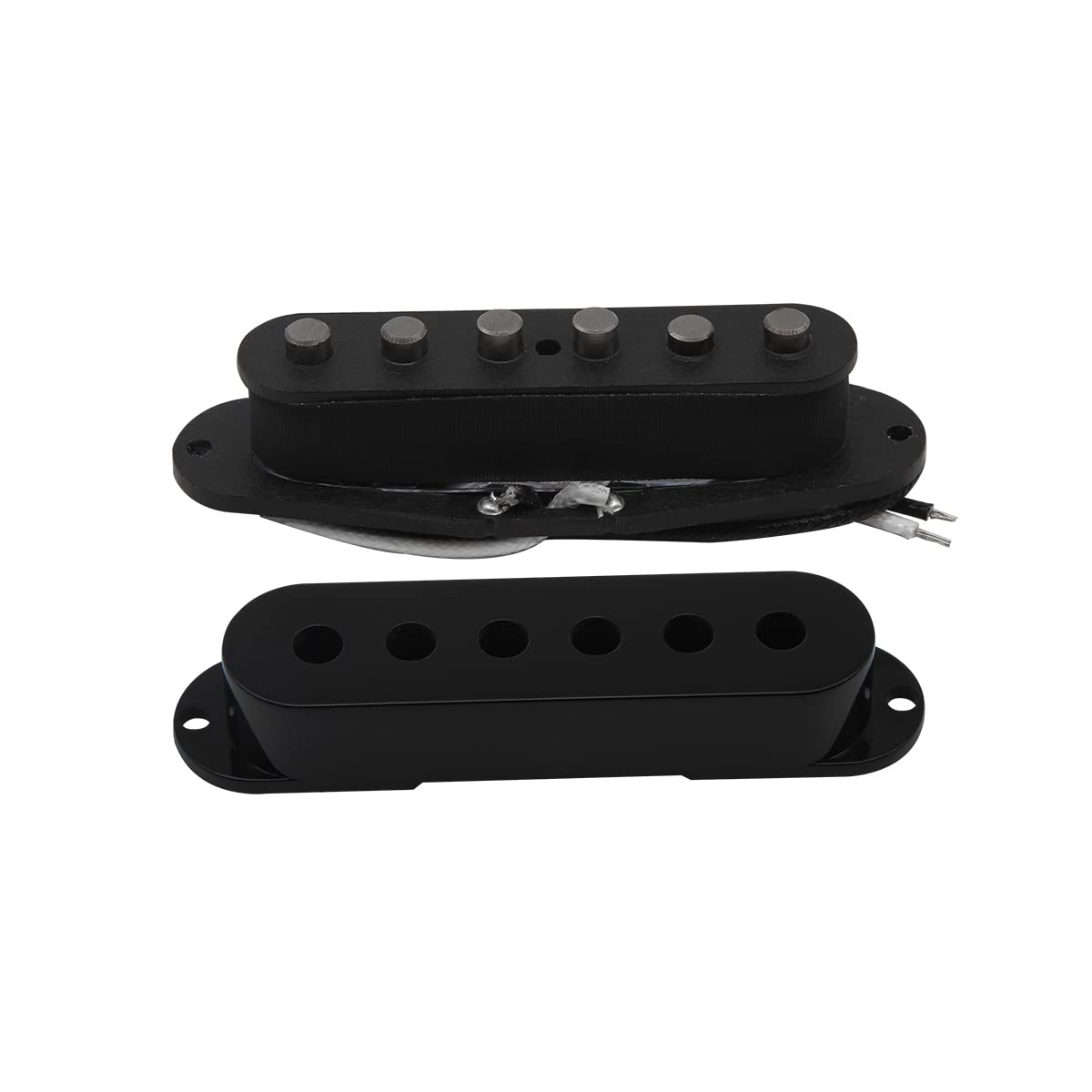 Fleor Single Coil Pickup Alnico 5 Guitar Neck/Middle/Bridge Pickups Set Staggered, Black
