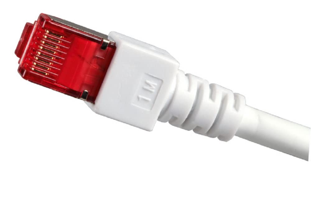 EFB RJ45 Patch Cable S/FTP Cat.6 LSZH 0.15 m White Pure Copper Length Print on Kink Protection Sleeve Patented