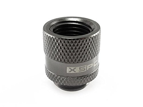 Xspc G1/4'' Male To Female Rotary Fitting, Black Chrome, 4 Pack