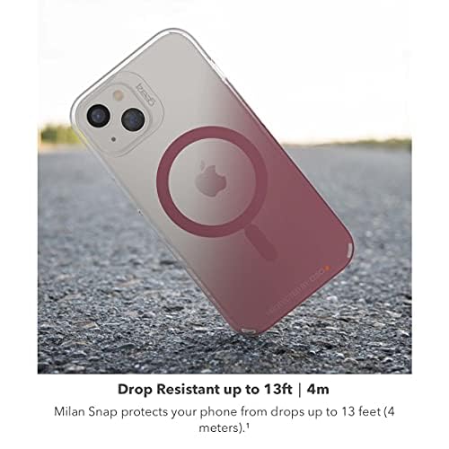 Gear4 Zagg Milan Snap Case   Magsafe Compatible Clear Case With Beautiful Detailing   For Apple Iphone 13   Rose,702008218