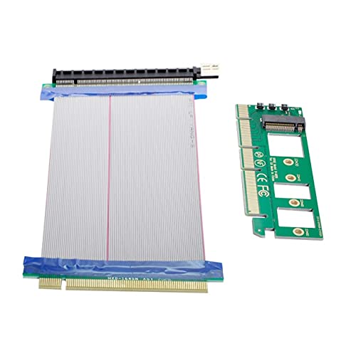 Nfhk Ngff M Key Nvme Ahci Ssd To Pci E 3.0 16X X16 Vertical Adapter With Cable Male To Female Extension