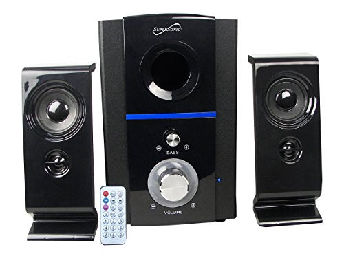 Supersonic Sc1126 Clear Multimedia Fm Speakers (Set Of 2)