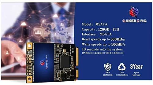 Gamerking Msata Ssd 500Gb 3D Nand Tlc Sata Iii 6 Gb/S, Internal Solid State Drive   Compatible With Desktop Pc Laptop (Msata 500Gb)