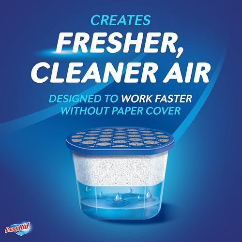 Damprid Fragrance Free Disposable Moisture Absorber With Activated Charcoal, 18 Oz (Pack Of 3) Moisture Absorber & Odor Remover,