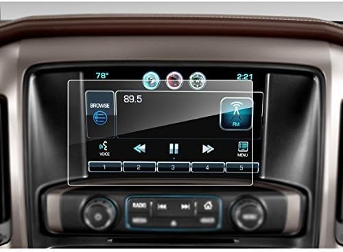 Lfotpp Fit For 2014-2019 2020 2021 Silverado 1500 2500Hd 3500Hd 8 Inch Ltz Mylink Car Navigation Screen Protector, Tempered Glass Infotainment Center Touch Display Guard