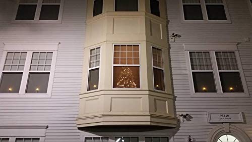 Dromance 9'' Flameless Window Taper Candles Battery Operated With 8 Key Remote And Timer, 4 Pack White Christmas Holdiay Window