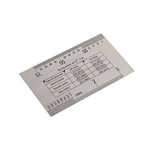 Bnineteenteam Guitar String Gauge,String Action Ruler Gauge Tool With Fret Protectors Set Ruler Gauge Measuring Tool For Guitar Bass Instruments