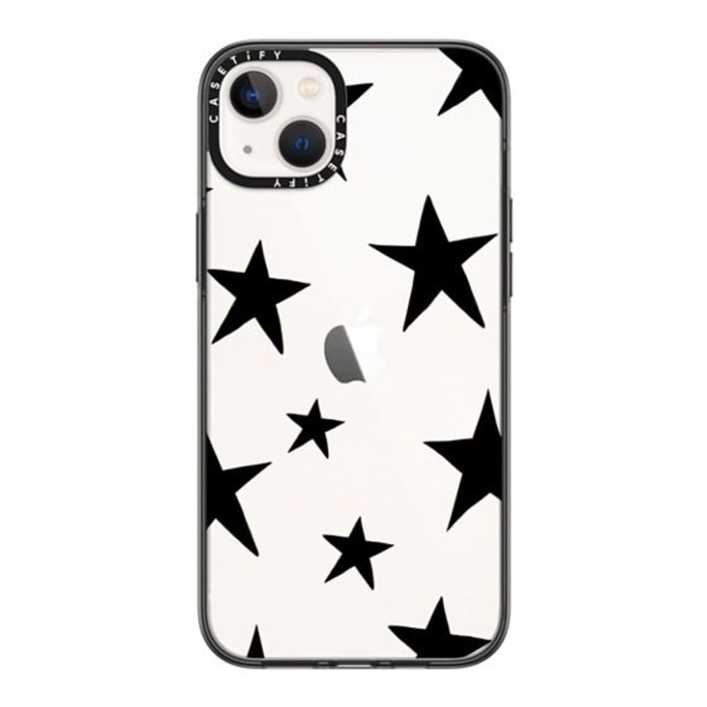 Casetify Compact Iphone 14 Plus Case [2X Military Grade Drop Tested / 4Ft Drop Protection]   Stars Black   Clear Black