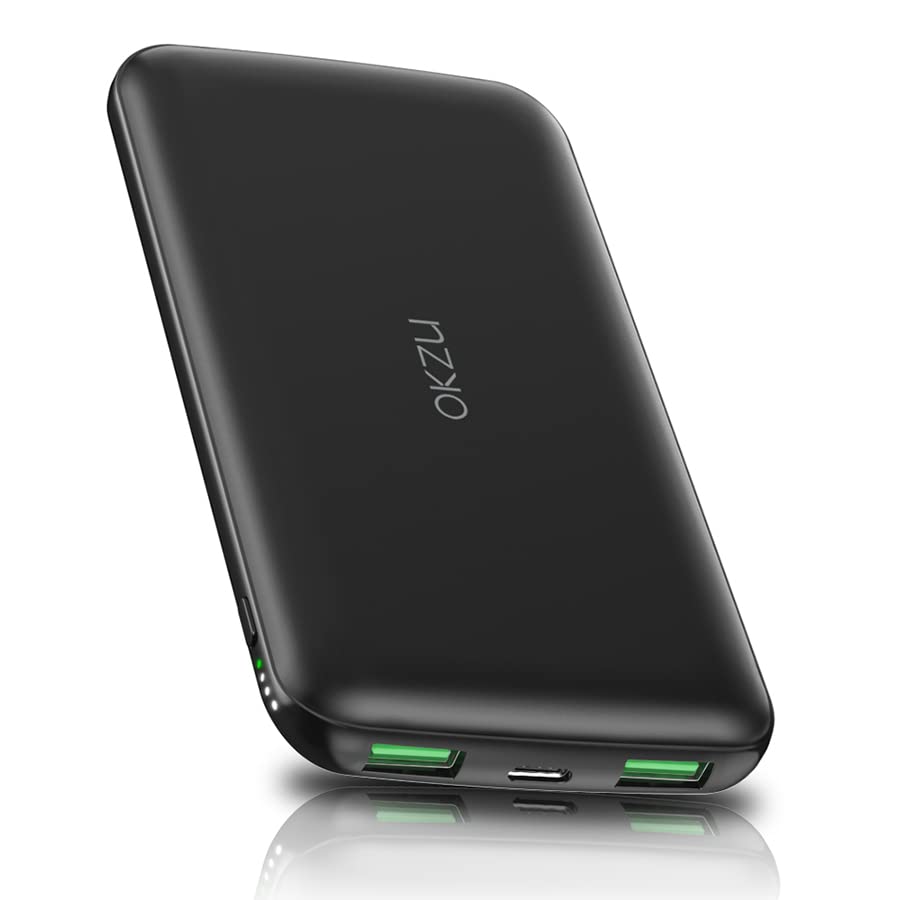 Okzu 5V 2A Power Bank For Heated Vest, Jacket, Stadium Seats, Chair Battery Pack, 10000Mah Packet Size Fast Charging Portable Ch