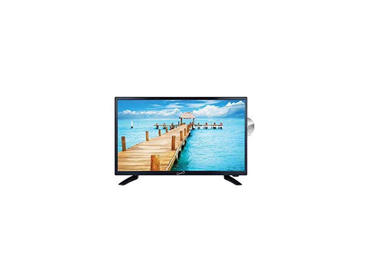 Supersonic Sc 2412 Led Widescreen Hdtv & Monitor 24'', Built In Dvd Player With Hdmi, Usb, Sd & Ac/Dc Input: Dvd/Cd/Cdr High Res