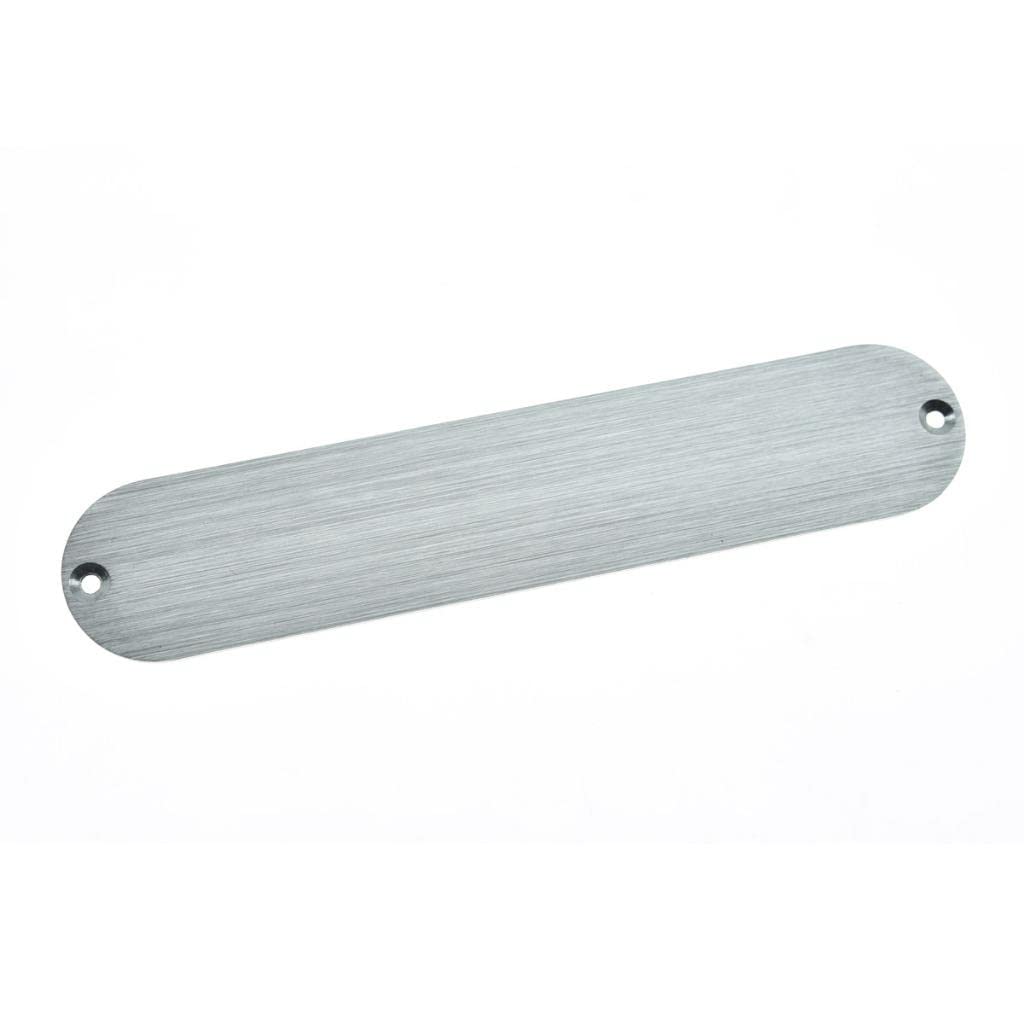 Dopro Standard 32Mm Width Blank Control Plate No Hole Aluminum Anodized Tele Control Plate For Fd Telecaster Silver
