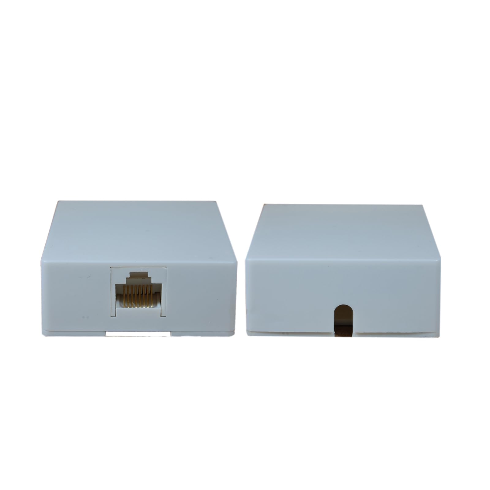 Phone Surface Mount Jack, White, Rj45, Data/Voice, 8P8C (8 Pin 8 Conductor), Voice Only