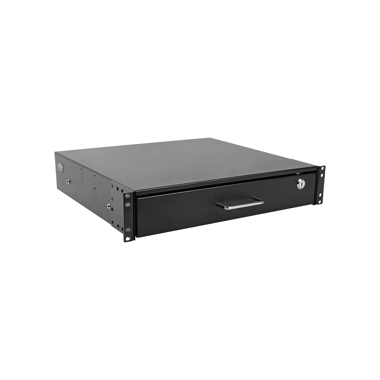 Tripp Lite 2U Locking Rackmount Storage Drawer Rack Enclosures/ Open Frame 2Post or 4Post (SRDRAWER2U),Black